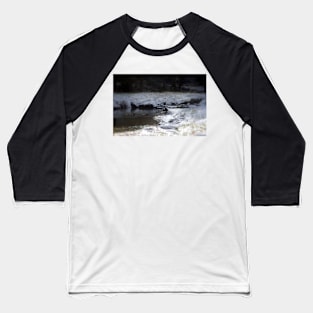 snowy Oregon forest , Fox Creek 8 Baseball T-Shirt